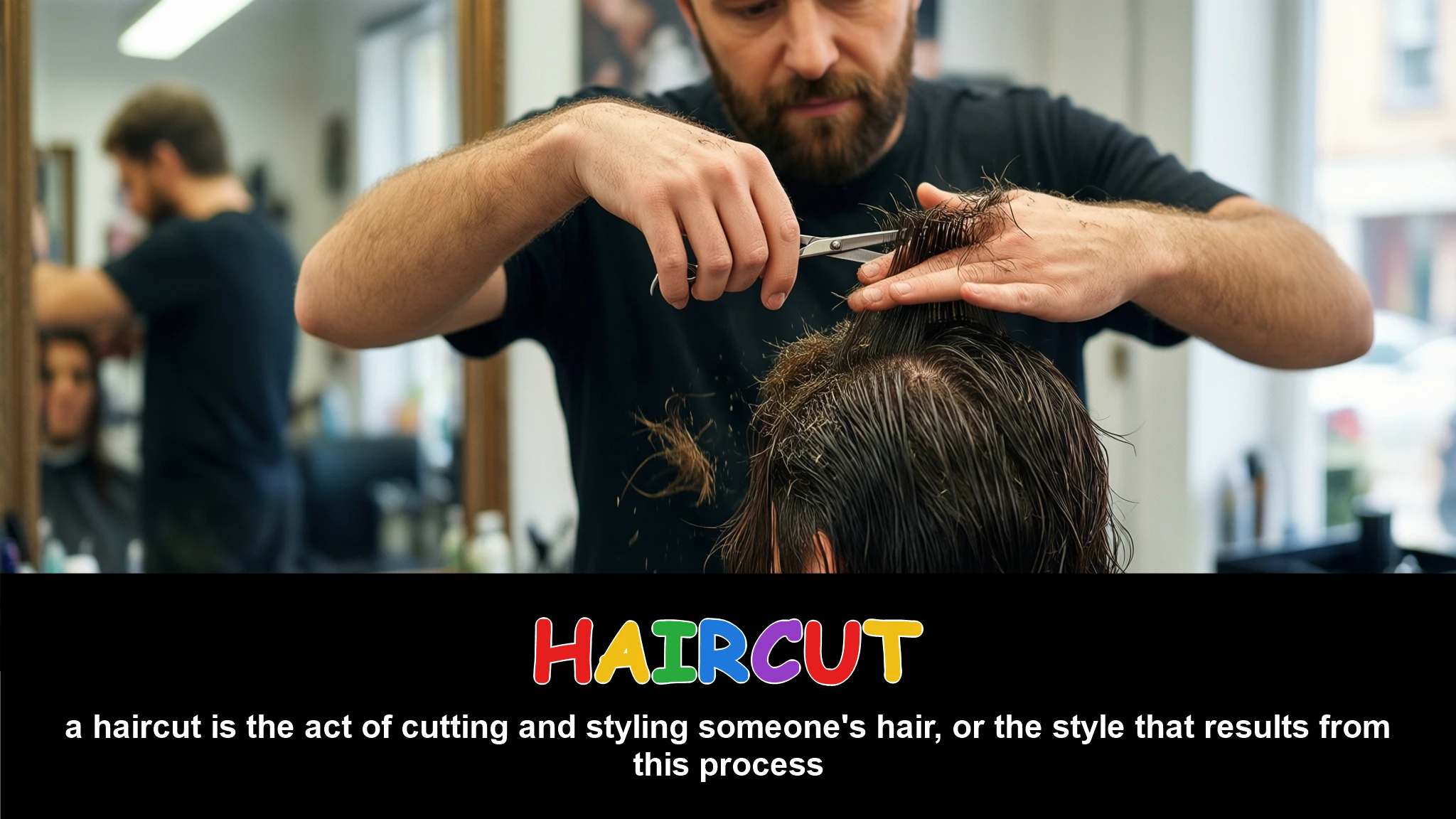 English Illustration for haircut